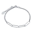 thumbnail image 1 of Sterling Silver 925 Rhodium Plated Thin Curb Link Chain Bracelet - ITB00313-RH, 1 of 1