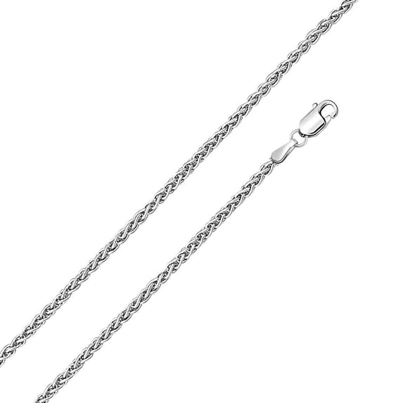 Sterling Silver 925 Spiga Wheat 050 Chain Link 2.1mm Made in Italy 22" Jewelry Female Unisex