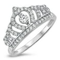 thumbnail image 1 of Sterling Silver 925 Tiara Crown Ring, 1 of 1