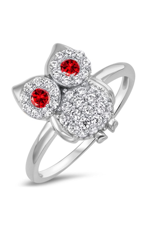 Sterling Silver 925 Women's Owl Ring