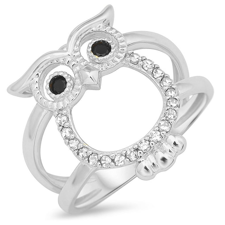 Sterling Silver 925 Women s Owl Ring