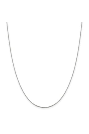 Sterling Silver .95mm Diamond-cut Cable Chain (Weight: 1.2 Grams, Length: 20 Inches)