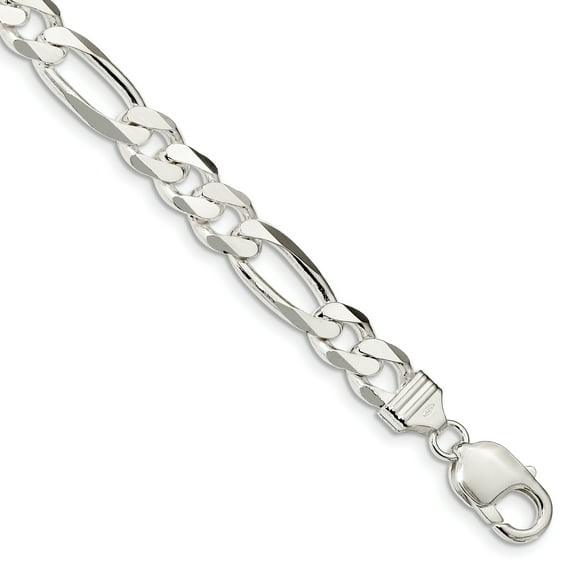 Sterling Silver 9mm Figaro Chain