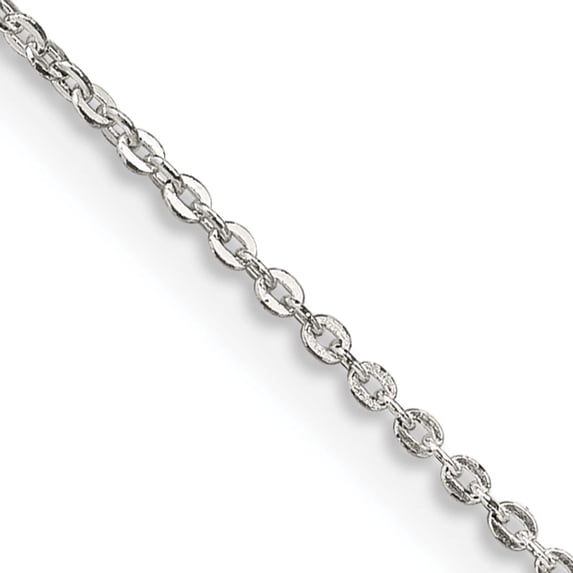 Sterling Silver .9mm Flat Link Cable Chain (20 X 0.9) Made In India qpe76-20
