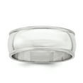 thumbnail image 1 of Sterling Silver 9mm Half Round Milgrain Band, 1 of 3