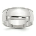 thumbnail image 1 of Sterling Silver 9mm Half Round Milgrain Band, 1 of 2