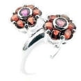 thumbnail image 1 of Sterling Silver AMETHYST and GARNET Flower Ring, 1 of 2