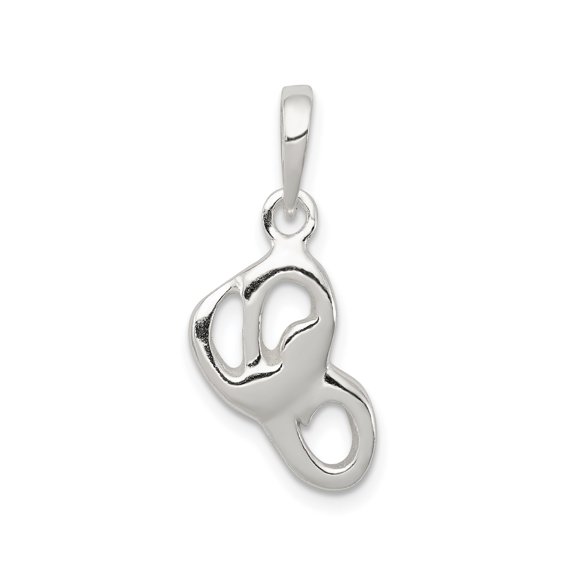 Sterling Silver ASL I Love You Hand Pendant Necklace for Women and Men, Openwork Symbol Jewelry for Love, Affection, Communication, Deaf Community