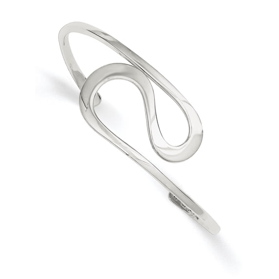 Sterling Silver Abstract Cuff Bangle Made In Thailand qb528