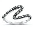 thumbnail image 1 of Sterling Silver Abstract Rope Ring Size 5, 1 of 3