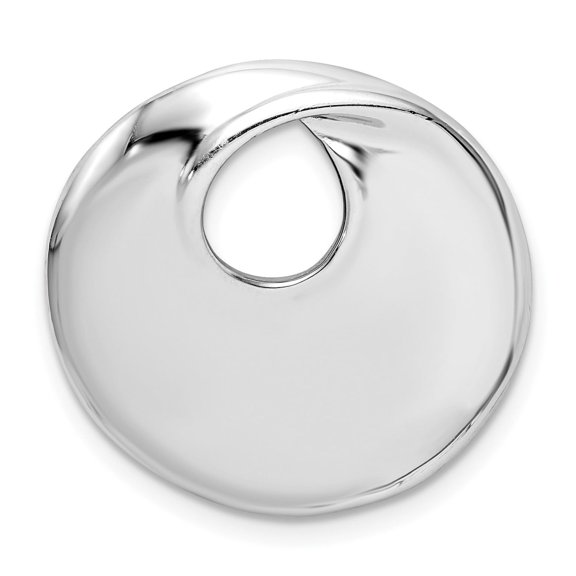 Sterling Silver Abstract Swirl Pendant Necklace for Women, Modern Minimalist Circular Design Symbolizing Unity and Harmony, Contemporary Fashion Jewelry Accessory