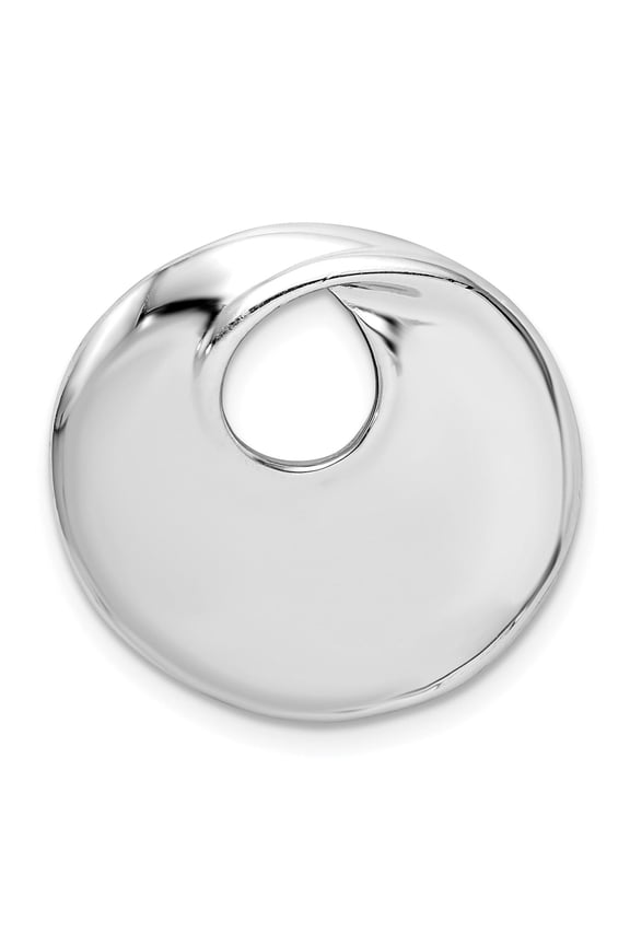 Sterling Silver Abstract Swirl Pendant Necklace for Women, Modern Minimalist Circular Design Symbolizing Unity and Harmony, Contemporary Fashion Jewelry Accessory
