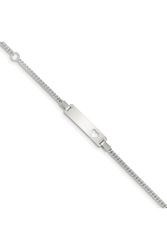 Sterling Silver Adjustable Baby ID Bracelet