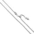 thumbnail image 1 of Sterling Silver Adjustable Diamond-Cut Rope Chain 1.7mm Solid 925 Italy Necklace 30" Jewelry Female, 1 of 5