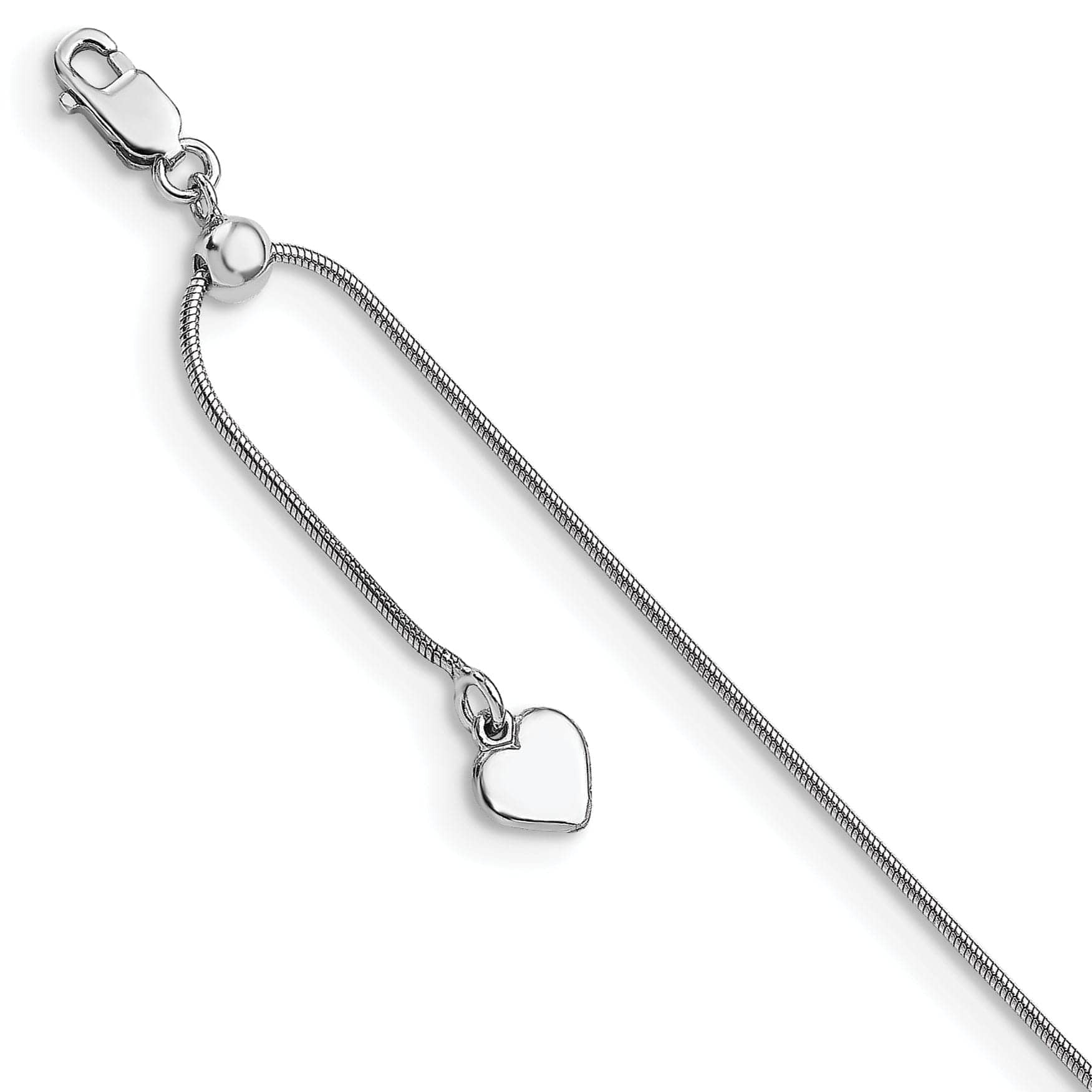 Silver Adjustable Snake Chain Anklet