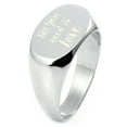 thumbnail image 1 of Sterling Silver All You Need Is Love Engraved Oval Flat Top Polished Ring, 1 of 1