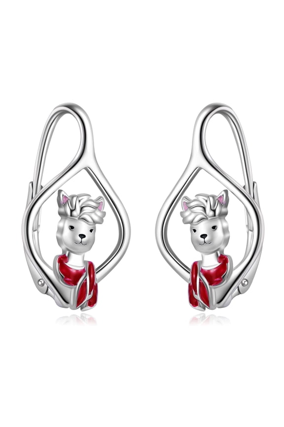 Llama Earrings 925 Sterling Silver Dainty Alpaca Lever Back Earrings Alpaca Jewelry Gift For Wemon,Mother