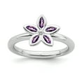 thumbnail image 1 of Sterling Silver Amethyst Flower Ring, 1 of 5