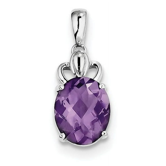 Sterling Silver Amethyst Pendant. Gem Wt- 2.9ct