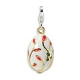 thumbnail image 1 of Sterling Silver Amore La Vita Rhod-Pl Gold-Plated 3-D Enameled Egg Charm (40 X 12) Made In China qcc265, 1 of 6