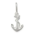 thumbnail image 1 of 925 Sterling Silver Satin Polished Nautical Ship Mariner Anchor Charm 26x11mm Wide Pendant Necklace for Women, 1 of 4