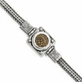 thumbnail image 1 of Silver Bronze Antiqued Mite Coin Bracelet, 1 of 4