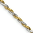 thumbnail image 1 of Sterling Silver And Vermeil 2.5mm Diamond-Cut Rope Chain (24 X 2.5) Made In Italy qdcy060-24, 1 of 5