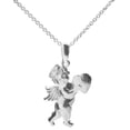 thumbnail image 1 of Sterling Silver Angel Cupid Pendant Necklace, 18", 1 of 3