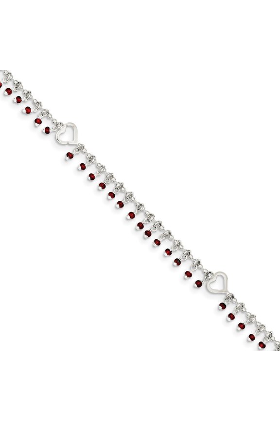 Sterling Silver Anklet - 5.6 Grams - 10 Inch - Measures 2mm Wide