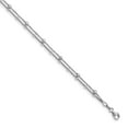thumbnail image 1 of Sterling Silver Anklet 9 inch mm Double Strand w/.5in ext., 1 of 5