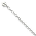 thumbnail image 1 of Sterling Silver Anklet 9 inch mm Polished Four Leaf Clover 9in Plus 1in Ext., 1 of 7
