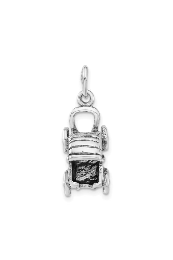 Sterling Silver Antique Car Pendant Charm for Women or Unisex, Vintage Vehicle Jewelry for Necklace or Bracelet, Retro Automotive Symbol, Classic Motoring Style, Detailed 925 Accessory