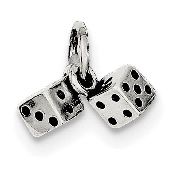 Sterling Silver Antique Dice Charm
