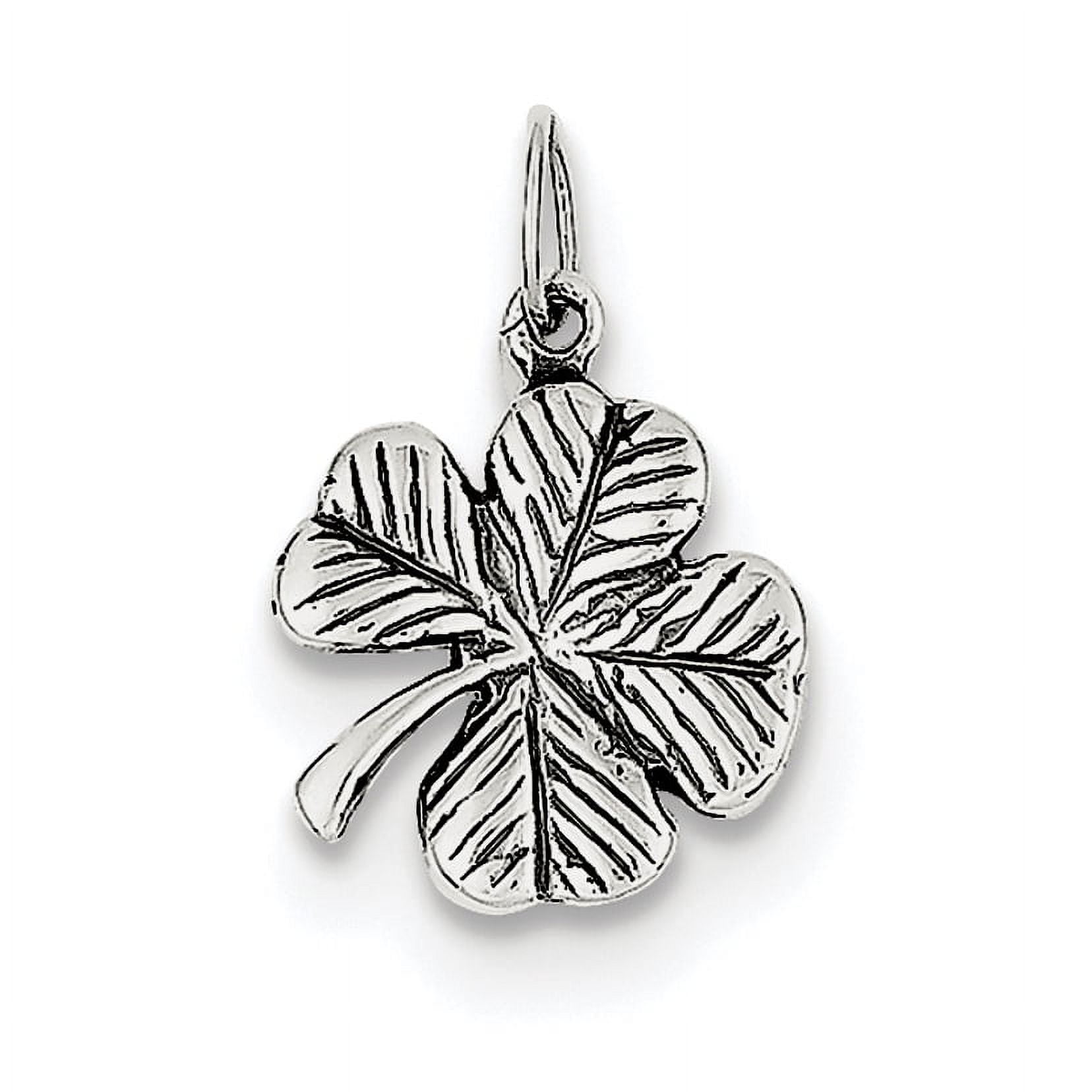 Sterling Silver Antiqued 4Leaf Clover Charm