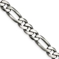 thumbnail image 1 of Finest Gold Sterling Silver Antiqued 7.75 mm Figaro Chain, 1 of 4