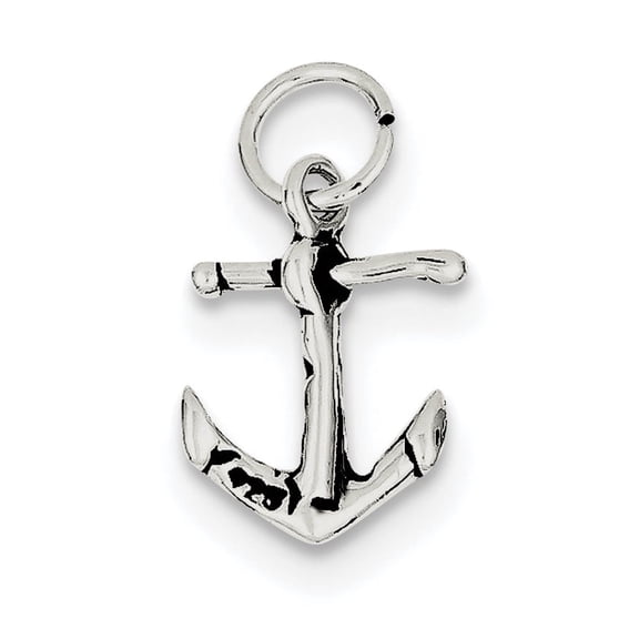 Sterling Silver Antiqued Anchor Charm