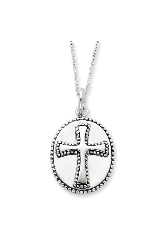 Sterling Silver Antiqued Boldness 18in Necklace