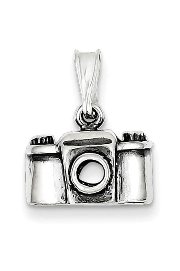 Sterling Silver Antiqued Camera Charm QC3769