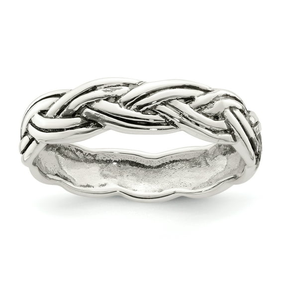 Sterling Silver Antiqued Celtic Band Ring Size 6