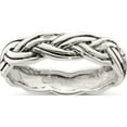 thumbnail image 1 of Sterling Silver Antiqued Celtic Band (Size 8) Made In Thailand qr6899-8, 1 of 5