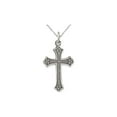 thumbnail image 1 of Gem & Harmony Sterling Silver Antiqued Cross Pendant Necklace with Chain for Women, 1 of 5