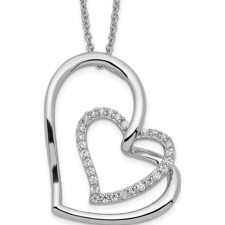Sterling Silver Antiqued CZ For You Grandma 18 Sterling Silver Antiqued CZ For You Grandma 18