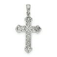 thumbnail image 1 of Sterling Silver Antiqued Fleur de lis Cross Pendant, 1 of 1