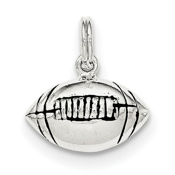Sterling Silver Antiqued Football Charm