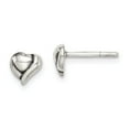 thumbnail image 1 of Sterling Silver Antiqued Heart Post Earrings, 1 of 1