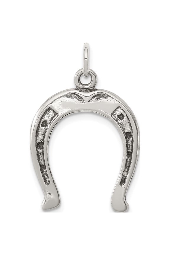 Sterling Silver Antiqued Horseshoe Charm Solid Polished Fits Timeless Exquisite Charming A classic choice for celebrating love and achievement
