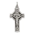 thumbnail image 1 of Sterling Silver Antiqued Irish 4-Way INRI Crucifix Cross Pendant QC8302, 1 of 4