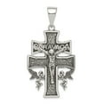 thumbnail image 1 of Sterling Silver Antiqued Large Caravaca INRI Crucifix Cross Pendant, 1 of 2
