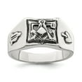 thumbnail image 1 of Sterling Silver Antiqued Masonic Ring - Size 10, 1 of 2