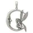 thumbnail image 1 of Sterling Silver Antiqued Moon/Fairy Pendant, 1 of 2